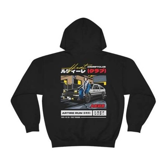 AE86 TIRE RUN HOODIE - Picture 2 of 4